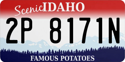 ID license plate 2P8171N