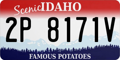 ID license plate 2P8171V