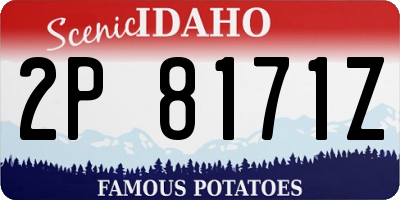 ID license plate 2P8171Z