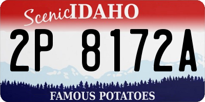 ID license plate 2P8172A