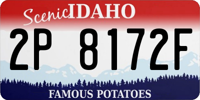 ID license plate 2P8172F