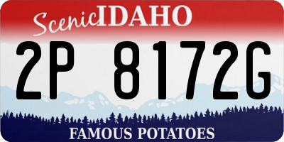 ID license plate 2P8172G