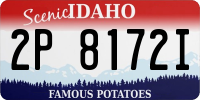 ID license plate 2P8172I
