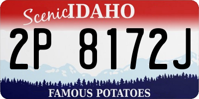 ID license plate 2P8172J