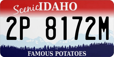 ID license plate 2P8172M