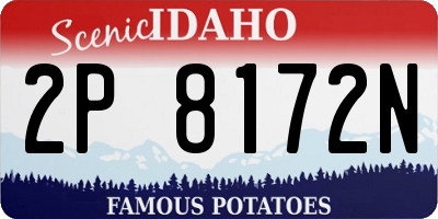 ID license plate 2P8172N