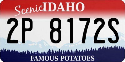 ID license plate 2P8172S