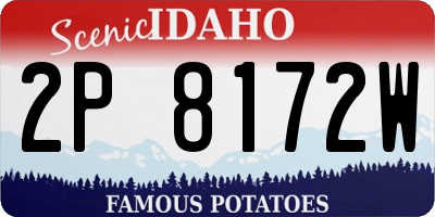 ID license plate 2P8172W