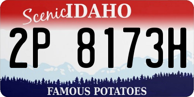 ID license plate 2P8173H