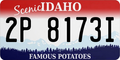 ID license plate 2P8173I