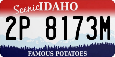 ID license plate 2P8173M