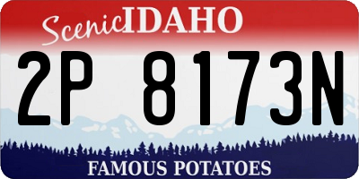 ID license plate 2P8173N