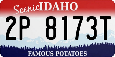ID license plate 2P8173T