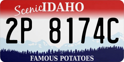 ID license plate 2P8174C
