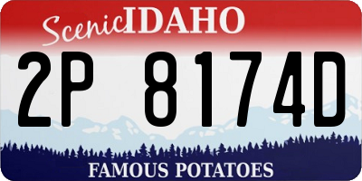 ID license plate 2P8174D