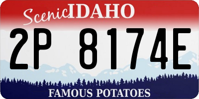ID license plate 2P8174E