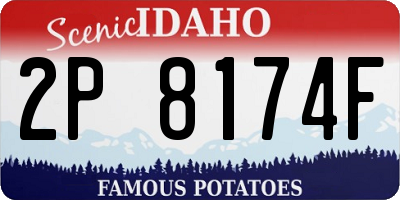 ID license plate 2P8174F