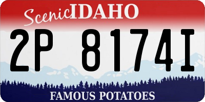ID license plate 2P8174I