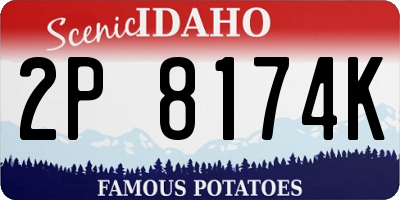 ID license plate 2P8174K