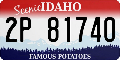 ID license plate 2P8174O