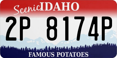 ID license plate 2P8174P