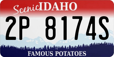 ID license plate 2P8174S