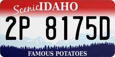 ID license plate 2P8175D