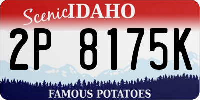 ID license plate 2P8175K
