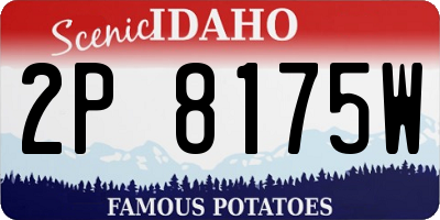 ID license plate 2P8175W