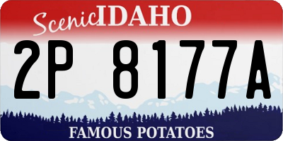 ID license plate 2P8177A