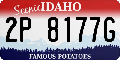 ID license plate 2P8177G