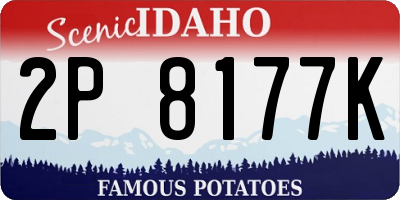 ID license plate 2P8177K
