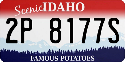 ID license plate 2P8177S