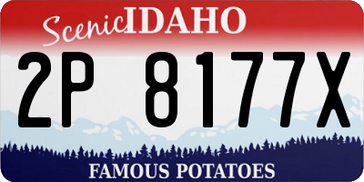 ID license plate 2P8177X