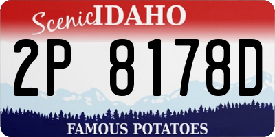 ID license plate 2P8178D