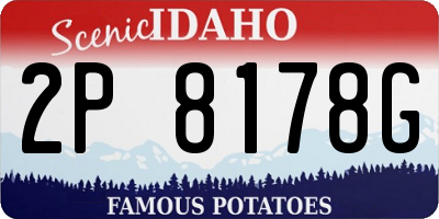 ID license plate 2P8178G