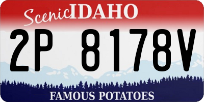 ID license plate 2P8178V