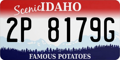 ID license plate 2P8179G