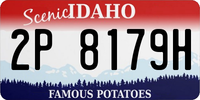 ID license plate 2P8179H
