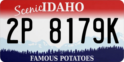 ID license plate 2P8179K