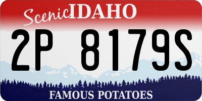 ID license plate 2P8179S