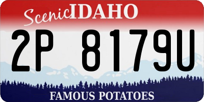 ID license plate 2P8179U