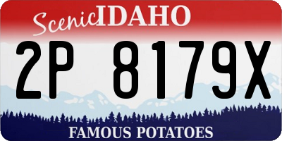 ID license plate 2P8179X
