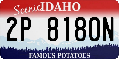 ID license plate 2P8180N