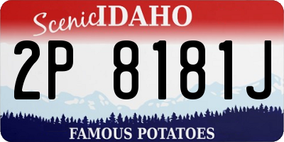 ID license plate 2P8181J