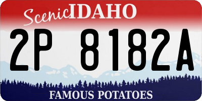 ID license plate 2P8182A