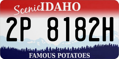 ID license plate 2P8182H