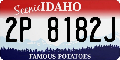 ID license plate 2P8182J