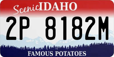 ID license plate 2P8182M