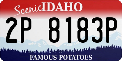 ID license plate 2P8183P